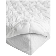 Наматрасник стёганный AMARO HOME Comfort Line 160х200, с резинками по углам, белый