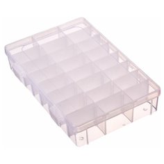 Контейнер для мелочей, 24 отделения, прозрачный, пластик, 19 13 4см Простые решения