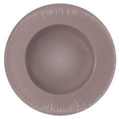 Тарелка суповая Home & Style (какао) без инд. упаковки, фарфор, 24 см (HS4-G099-28G2S)
