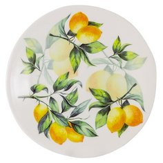 Тарелка салатная Julia Vysotskaya "Лимоны" без инд. упаковки, керамика, 22 см (JV3-SAP23I-30031)