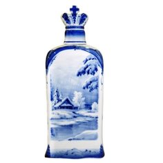 Штоф Николай II Гжель ручная роспись (тема) Гжельский Фарфоровый Завод