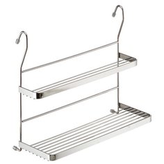 Полка двухъярусная "mix", Д340 Ш155 В305, хром Lemax