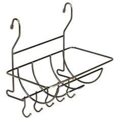 Полка на рейлинг для полотенец с крючками, Д260 Ш180 В270, античная бронза Lemax