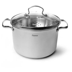Кастрюля Fissman 24x15,5 см / 6,8 л со съемным дуршлагом и крышкой (нерж.сталь) (5096)