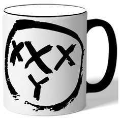 Кружка с цветной ручкой Логотип Oxxxymiron Drabs