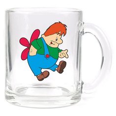 Стеклянная кружка прозрачная Карлсон Drabs