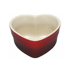 Форма для запекания "Сердце" (ramekin), красная, керамика, Le Creuset