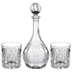 Набор для виски muza crystal 3пр.: штоф , 2 стакана 950/300 мл Lefard (195-188)