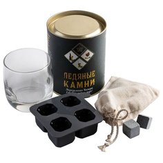 Камни для виски Icestones тубус (8 камней, 1 форма, 1 бокал)
