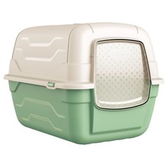 Туалет-домик Lilli Pet для кошек, 52x40x40, зеленый