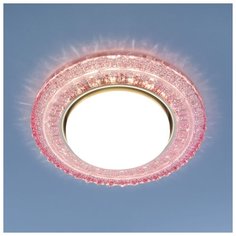 Встраиваемый точечный светильник с LED подсветкой Elektrostandard 3028 GX53 PK розовый