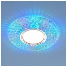 Встраиваемый точечный светильник с LED подсветкой Elektrostandard 2220 MR16 CL прозрачный подсветка мульти