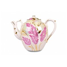 Чайник. Дулёвский фарфоровый завод. Форма Русский. Рисунок Розовая сирень. 4500 мл