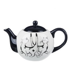 Чайник заварной керамический, MILLIMI, "Черный кот"