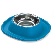 Миска металлическая Lilli Pet для животных на подставке, 600 мл, синяя