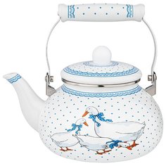 Чайник эмалированный, серия гуси, 2,5 л, индукция Agness (934-343)