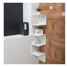 Полка угловая навесная Белое тиснение 250х1388х250 Letta