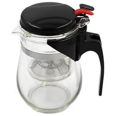 Заварочный чайник со стеклянным фильтром, с клапаном, 900 мл, цвет ручки черный, MARMA MM-TPT-05