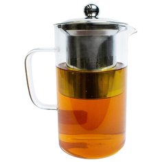 Заварочный чайник из боросиликатного стекла, с металлическим фильтром, 800 мл, прозрачный, MARMA MM-TPT-06