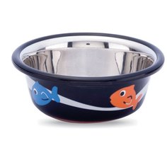 Миска Lilli Pet METAL STAR Fish для животных, 240мл, черная