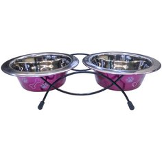 Набор Lilli Pet DOUBLE DINNER: миски 2Х250 мл+подставка для животных