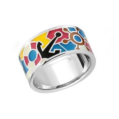 VALTERA Кольцо с эмалью 078500, размер 18