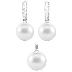 VALTERA Комплект с фианитом и жемчугом 090043