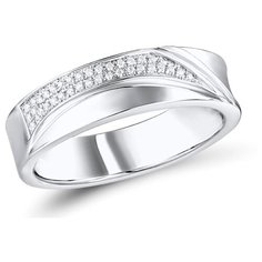 VALTERA Кольцо с бриллиантами из серебра 117802, размер 18