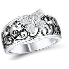 VALTERA Кольцо с бриллиантами из серебра 117794, размер 17.5