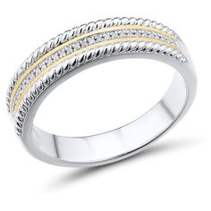 VALTERA Кольцо с бриллиантами из серебра 117787, размер 18