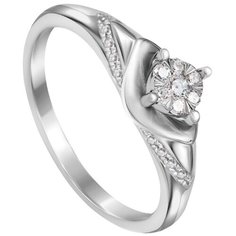 VALTERA Кольцо с бриллиантами из золота 113689, размер 17.5