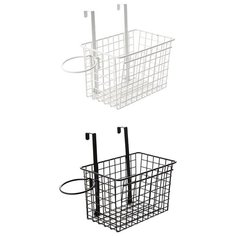 Подвесная корзина на дверь шкафа "MARUS", белый 25х15,3х15,5см, металл