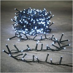 Гирлянда Luca Lighting 83775, 1000 ламп, холодный белый/темно-зеленый провод