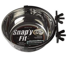 Миска Midwest для клеток и вольеров Snapy Fit 42 1.85 л серебристый