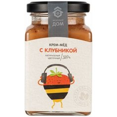 Крем-мед Медовый дом цветочный с клубникой 320 г