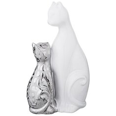 Статуэтка Lefard Кошечки, 26.5 см белый/серебристый