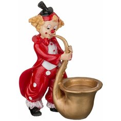 Статуэтка Lefard Клоун, 17 см красный/золотистый