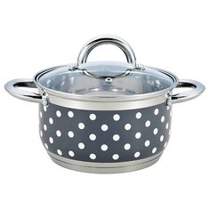 Кастрюля Agness 937-710 горошек, 1.9 л, черный