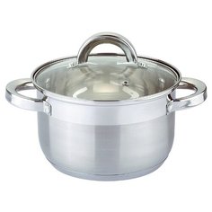 Кастрюля Agness 937-112, 3.7 л, серебристый