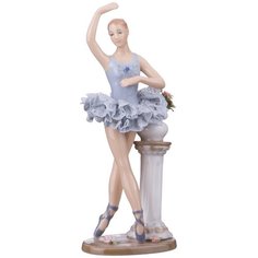 Статуэтка Lefard Фарфоровые кружева. Балерина, 19 см бежевый/голубой