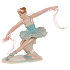 Статуэтка Lefard Балерина, 16 см бежевый/голубой