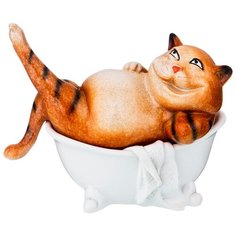 Статуэтка Lefard Озорные коты Котофей, 11 см оранжевый