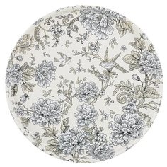 Поднос Agness Royal garden белый/черный