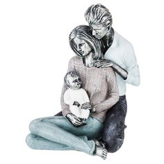 Статуэтка Lefard Фьюжн Семья, 21 см серебристый/серый/белый