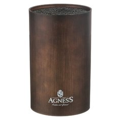 Agness Подставка для ножей универсальная 11 х 18 см коричневый
