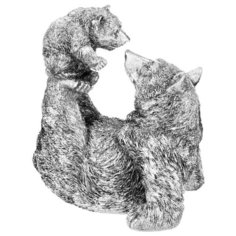 Статуэтка Lefard Silver&Gold Медведи, 24.5 см серебристый