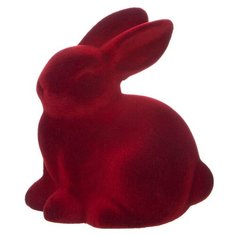 Статуэтка Lefard Кролик велюр, 11.5 см красный