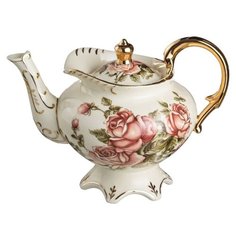 Lefard Заварочный чайник Корейская роза 800 мл, белый