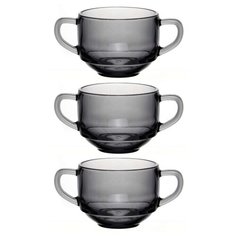 PSB 53772GRAY(3) Кружка - супница 480 мл ГРЕЙ 3 шт. Pasabahce