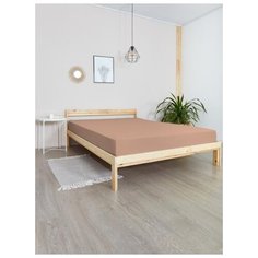 Простыня на резинке трикотаж "Всё себе"; Мокко; размер 90 х 200